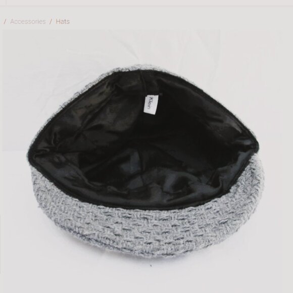 Calvin Klein gray poly rayon paperboy hat O/S